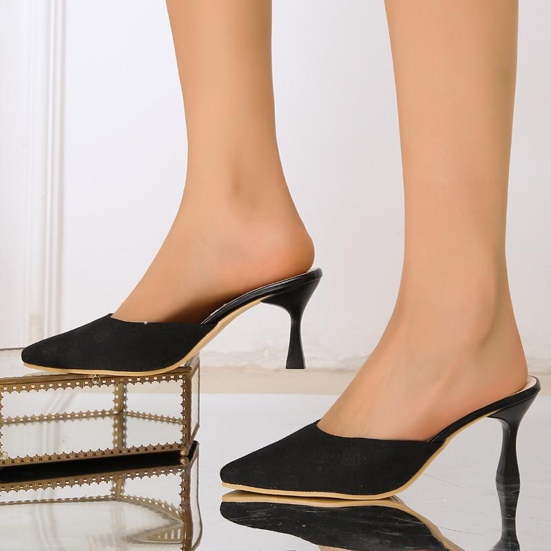 Fashion 2024 New Fashion Women's Bow Sexy Slippers Summer Slippers Women's Elegant Sexy Dresses Embroidered High Heel Sandals