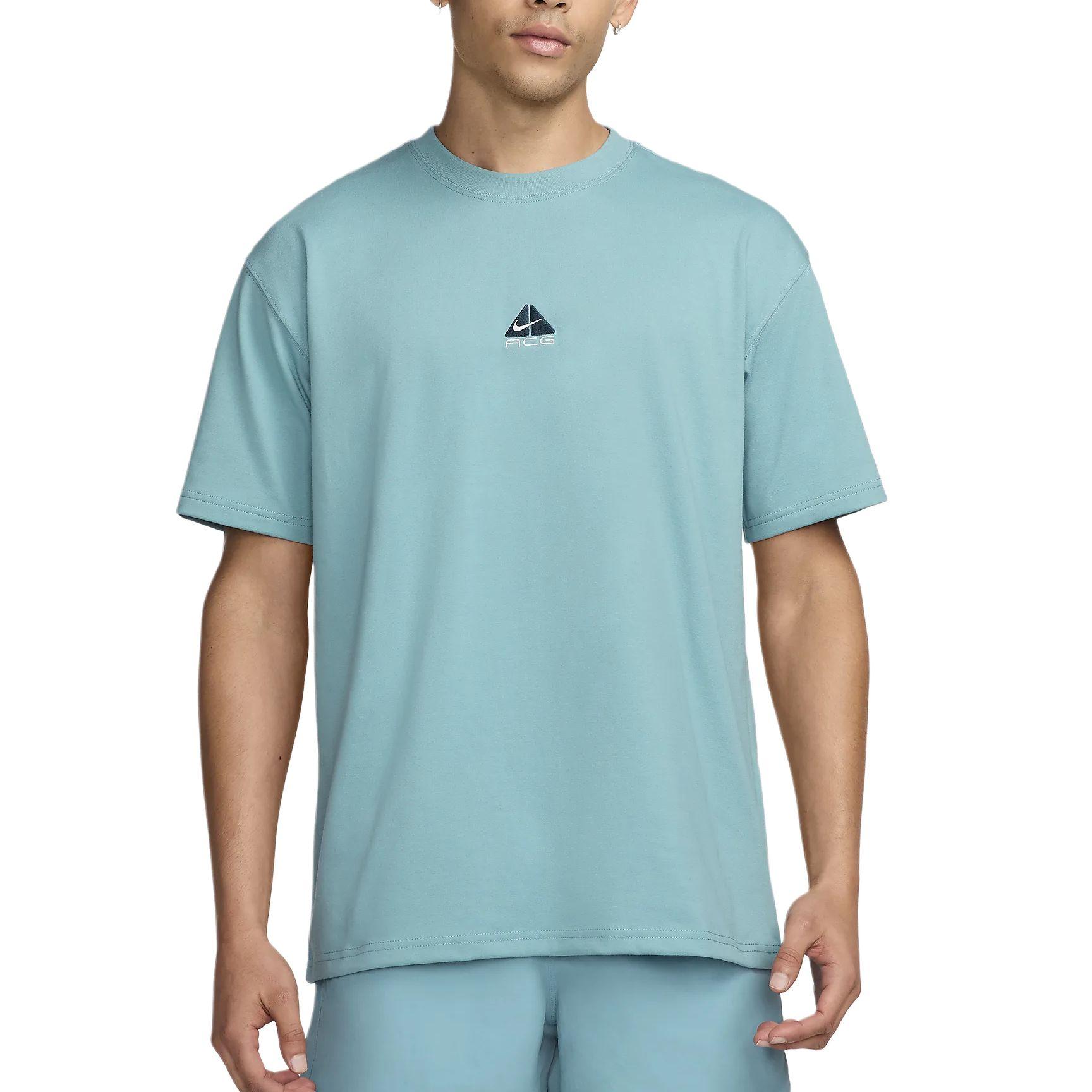 

Nike ACG Series Solid Soft Loose Short Sleeve T-Shirt Men Tops Denim Green Turquoise DQ1815-464 M