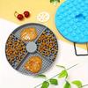 Hunde-Futtermatte Silikon Katzen-Langsamfresser-Näpfe mit Saugnapf Slow-Feeding-Pad Hunde-Leckmatte Angstlösende Utensilien