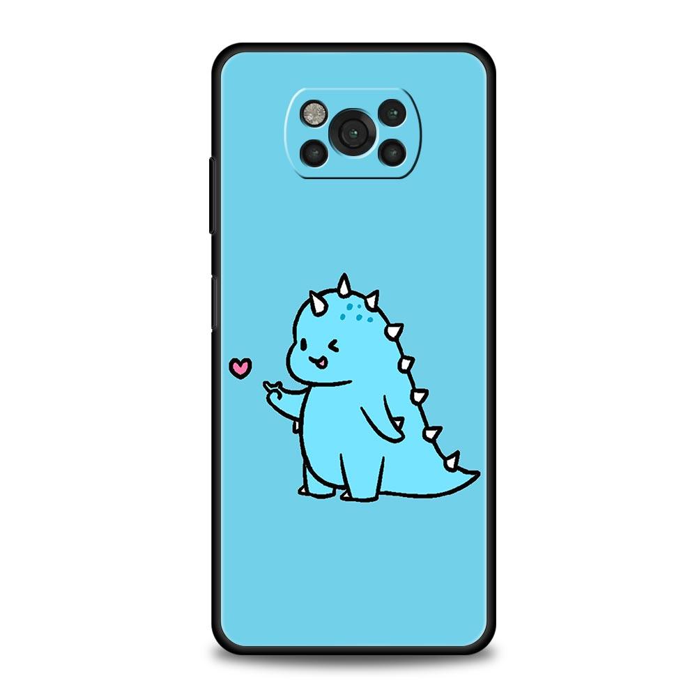 Cute Dinosaur Bear Couple For Xiaomi Poco X5 Pro Phone Case For Poco X4 X3 NFC F5 Pro F4 F3 GT M5 M4 Pro 5G M3 C51 C50 C55 Cover