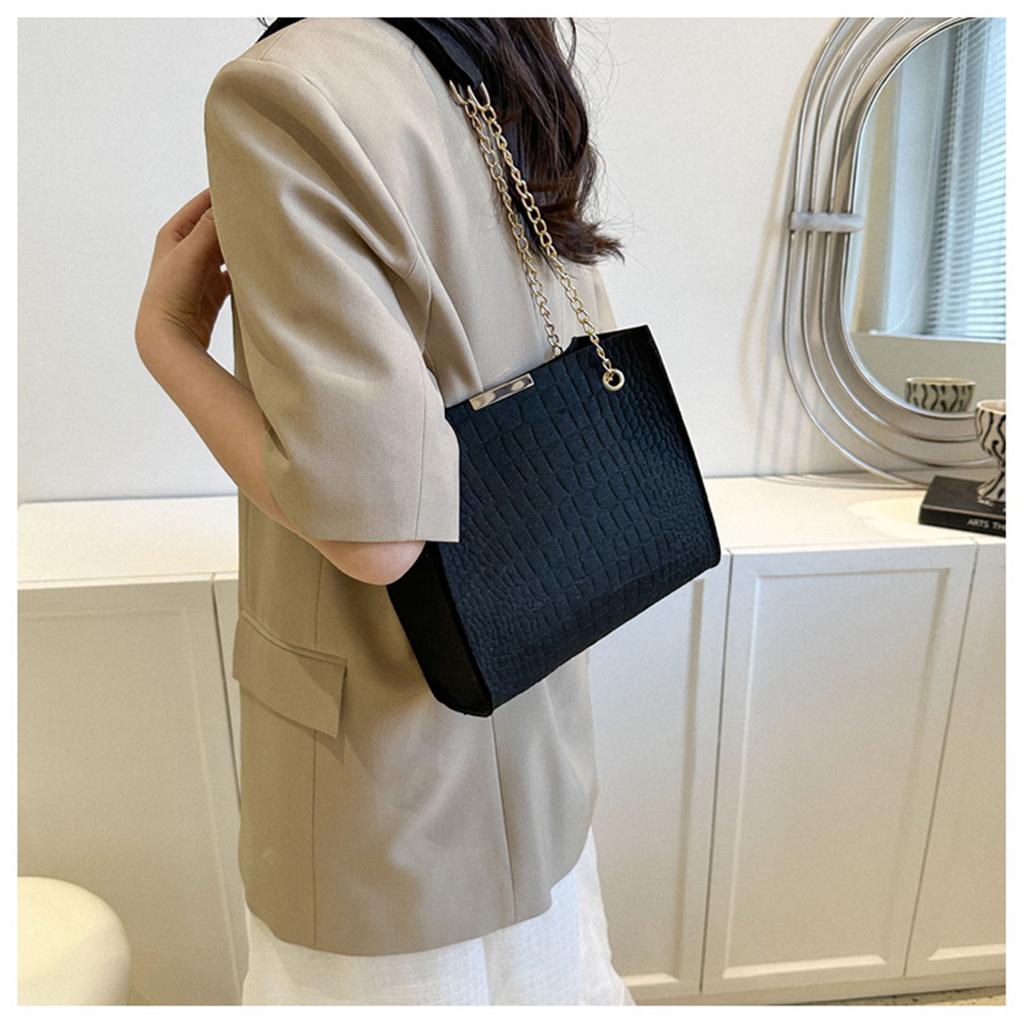 Casual Women Shoulder Bags Felt Clutch Handbags Portable Tote Bags