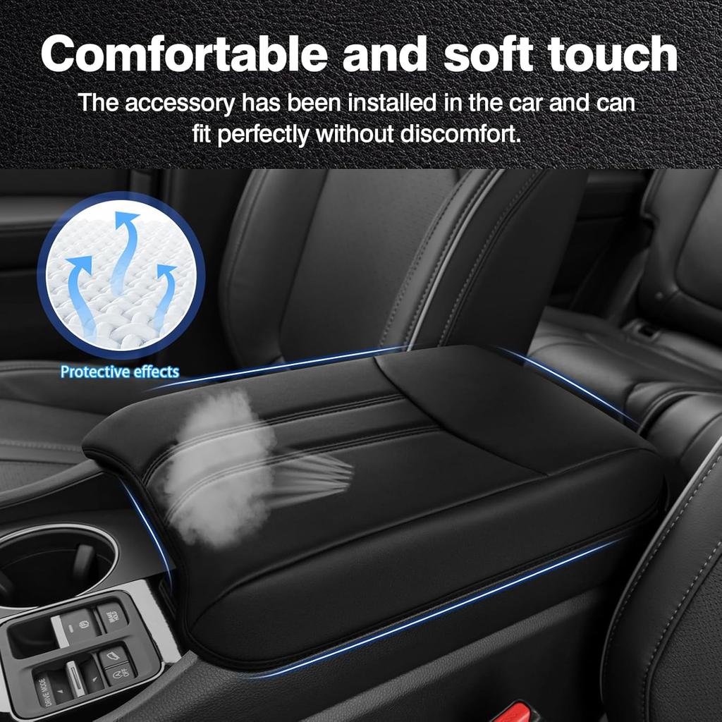 Autorder Center Console Cover For -2025 2026 Honda Pilot/ 2024-2026 Ridgeline Passport Accessories Armrest Cover Anti-Scratch Middle Console Pad