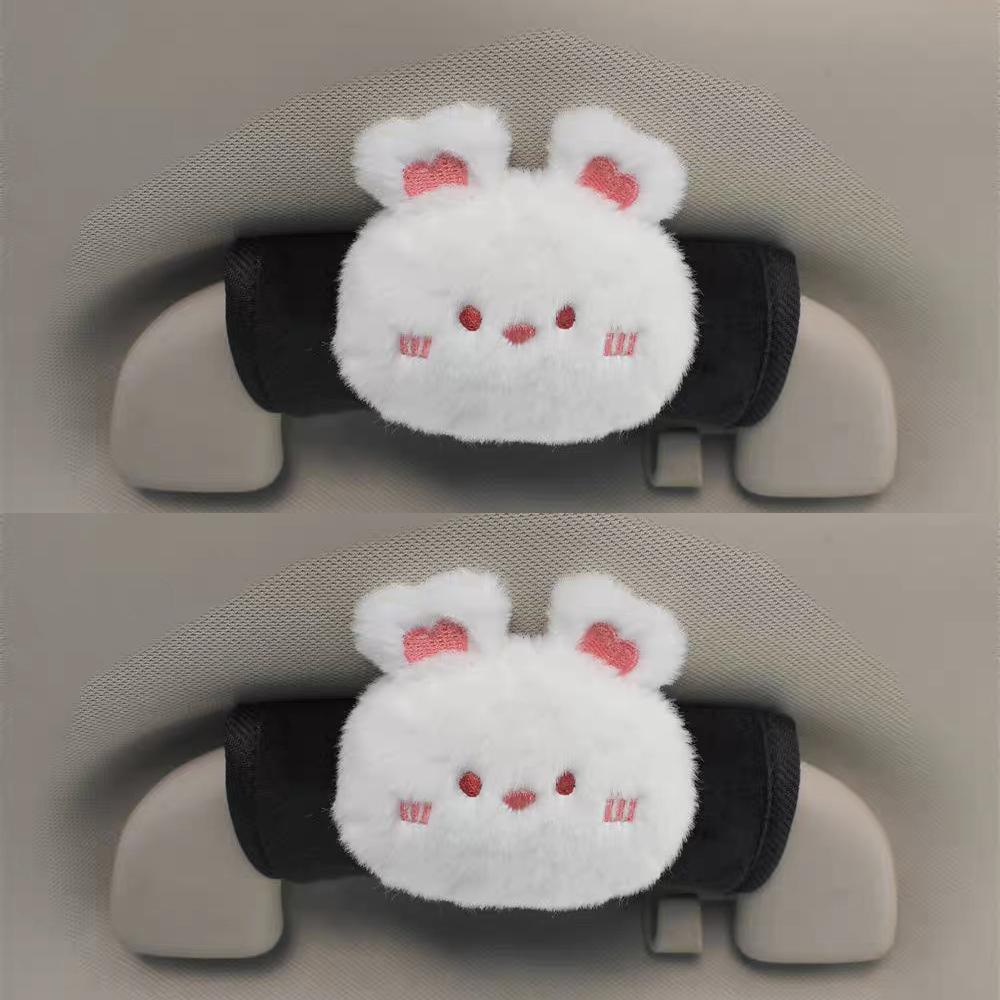 Cute Cartoon Panda Doll Car Interior Door Handle Cover Universal Plush Handbrake Case Protector Auto Roof Holder Protection
