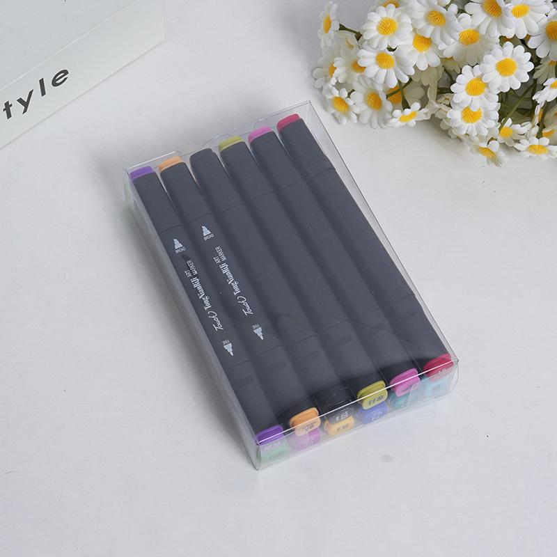 Набор акриловых художественных маркеров: 80/24 Цвета, Двусторонние, На Масляной Основе для Детей