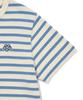WACKY WILLY [26Ss] Women'S Striped Short Sleeve T-Shirt Sky Blue