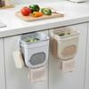 Hands-Free Wall-Mounted Trash Bin Space Saving Foldable Storage Bin No-Bending Trash Can  Bathroom