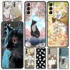 Fashion Lovely Cats TPU Phone Case For Samsung Galaxy S24 S23 S22 5G S20 Ultra S21 FE S10 S9 Plus S10E S8 Lite 20 Silicone Cover