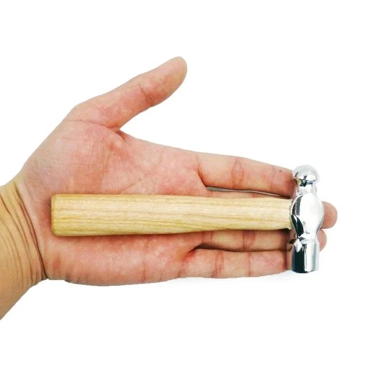 

Damaly,Ball Hammer Carbon Steel Hammer Mini Car Escape Tool Smashing Walnut Hammer Silver for Head for Household