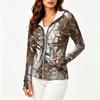 Women Lightweight Zip Up Hoodie Jacket with Hood Long Sleeve Pockets Printed Sun Protection Outerwear for Outdoor Activities