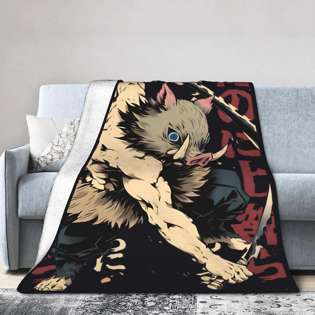 Kimetsu No Yaiba Blanket Cover Shinobu Kocho Fleece Throw Blanket Summer Air Conditioning Decoration Ultra-Soft Warm Bedspread