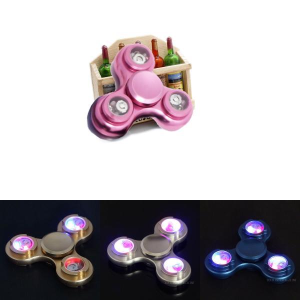 Premium Quality Led Light-up Flashing Fidget Tri-spinner For Anxiety And Stress Relief