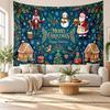 Weihnachtlich bedruckter Wandteppich für Schlafzimmer Wohnzimmer Wanddekoration Feiertagsgeschenk