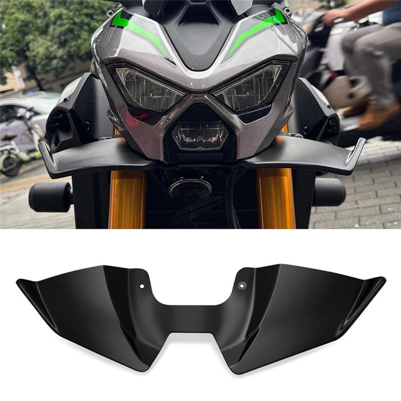 NEW-Motorcycle Wind Wing Cover Cone Front Lip Spoiler Aerodynamic Fairing Winglets For KAWASAKI Z900 Z900SE 2025