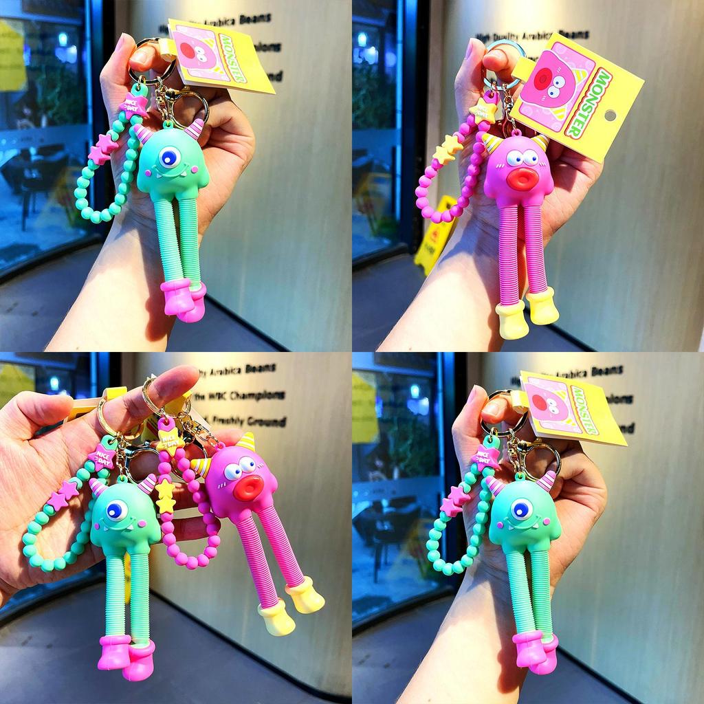 Cute Stretch Monster Keychain Durable Pvc Material Perfect For All Occasions