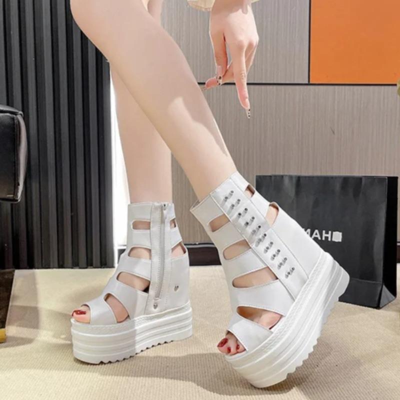 Ultra High Heel Women Platform Sandals Designer New Roman Sandals Fashion Women Summer Cool Boots Wedge Sandals Sandalias Mujer