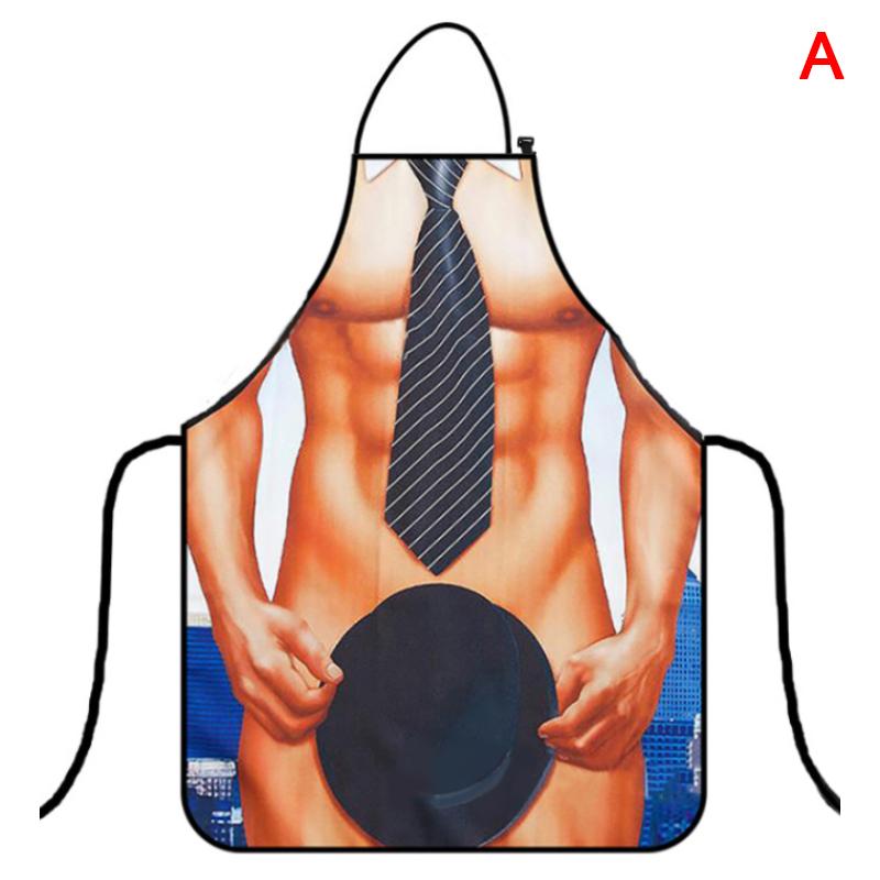 Funny Muscle Man Kuchyňská zástěra Sexy ženy vařící Pinafore Home Cleaning Tool