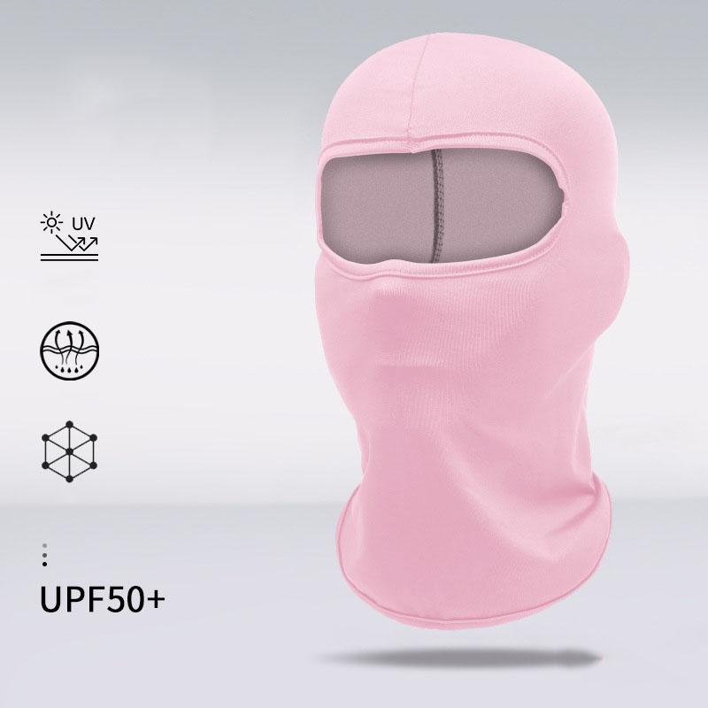 Balaclava en Soie Glacée Protection Solaire Masque Facial Respirant Doublure de Casque Écharpe de Cou pour Moto Cyclisme Sports d'Extérieur Couvre-chef