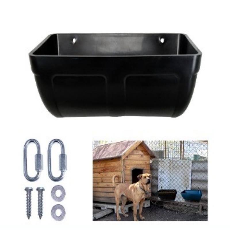 Automatic Poultry Feeder Hanging Feeding Trough for Chicken Duck Goose Goat, Large Capacity Farm Feed Dispenser чёрный