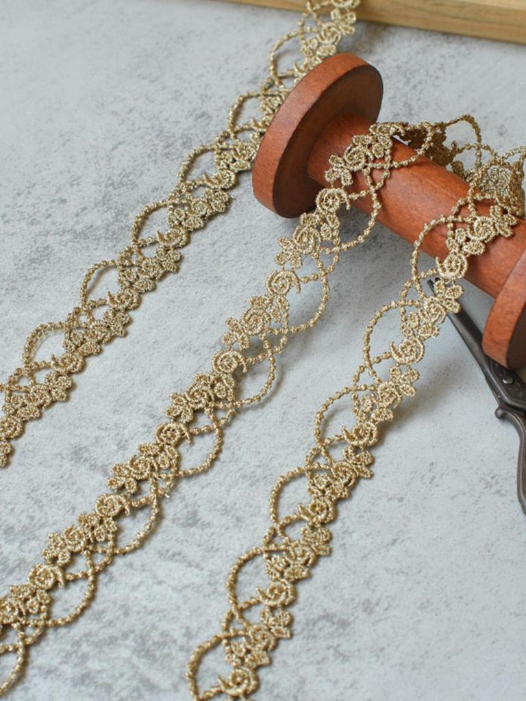 Colorful 2cm Floral Polyester Lace Trim for DIY Clothing Accessories