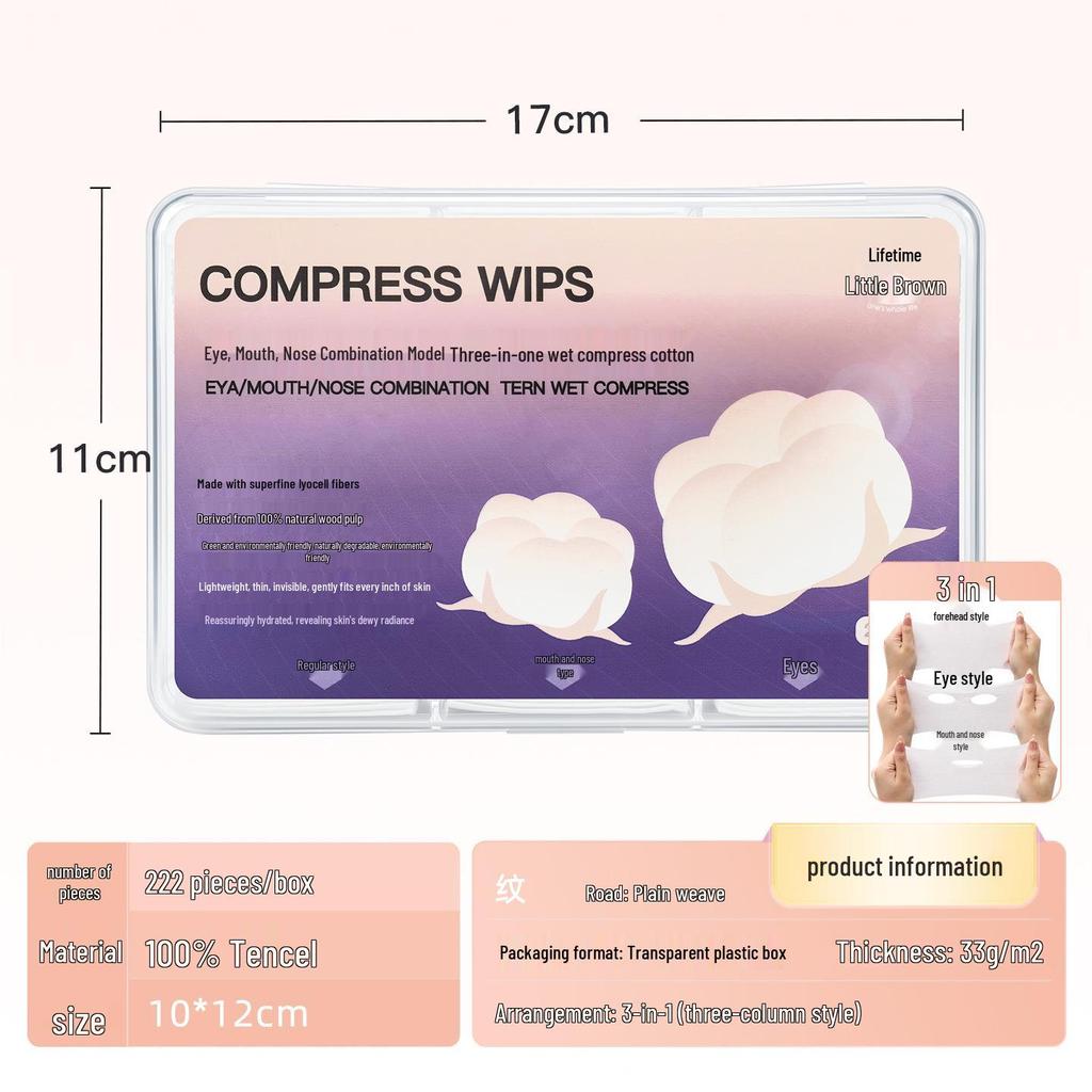 Little Cotton Stretchable Three-in-One Makeup Pads for Face Masks