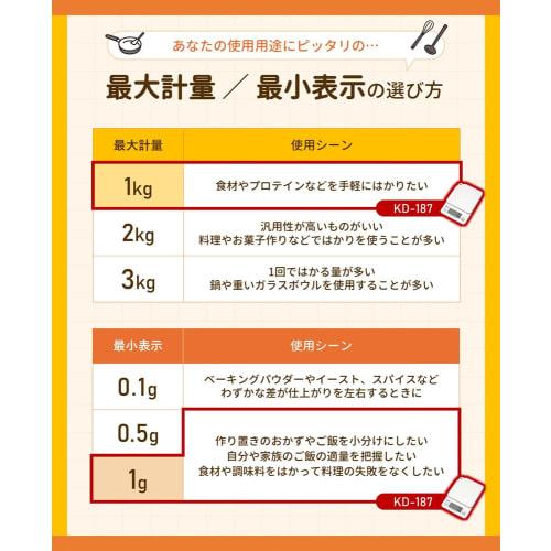 Tanita Cooking Scale, KD-187 WH, Measures up to 1kg in 1g Increments, Includes a Hook Hole for Convenient Storage, White, Kitchen Scale, Cooking, Digi