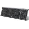 iClever Bluetooth Wireless Keyboard, Japanese JIS Layout, Supports 3 Simultaneous Device Connections, Full-Size with Numeric Keypad, Ultra-Thin, Quiet