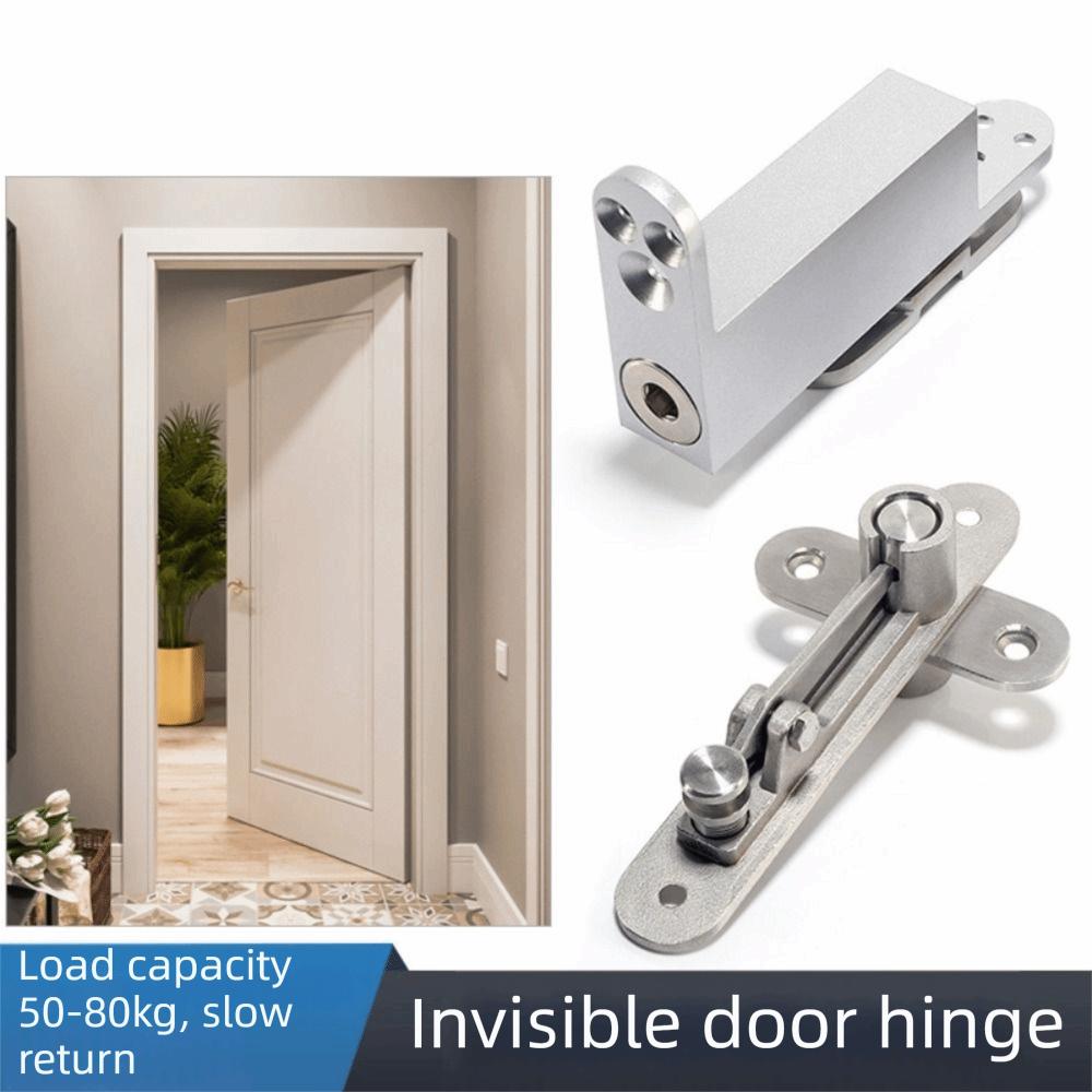 360 Degree Rotating Door Pivot Hinges Soft Close Spring Invisible Door Hinges  Hidden Installation