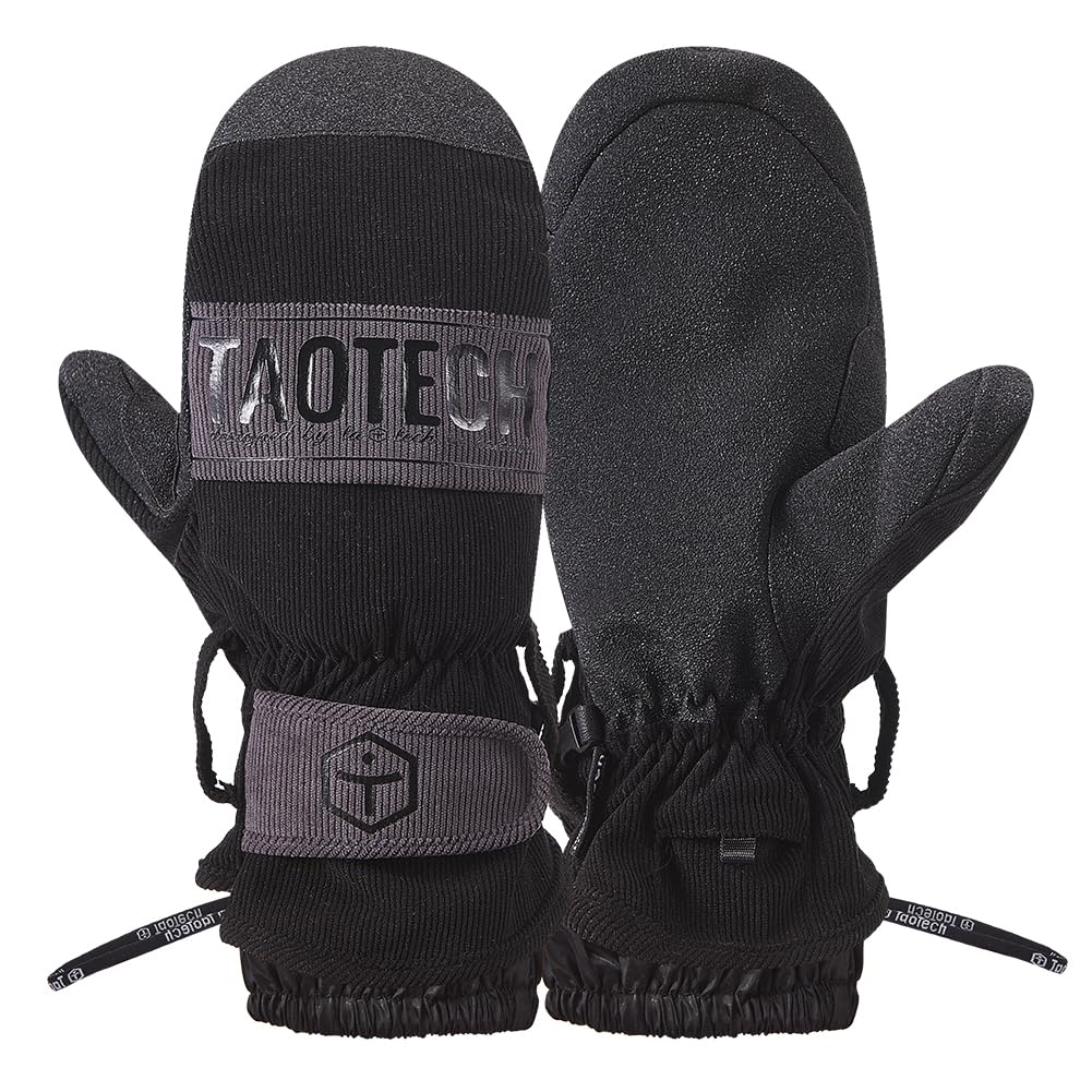 

[TaoTech] Basic Snowboard Gloves with Wrist Guards, Men s and Women s Ski Gloves, Protective, Waterproof, Warm, Abrasion Resistant, Five-Finger, Inner