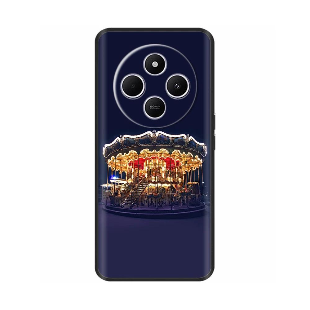 Shockproof Funda For Xiaomi Redmi A4 5G Case 6.88" Soft TPU Silicone Phone Cover For RedmiA4 2024 A 4 Capas Printed Heart Flower