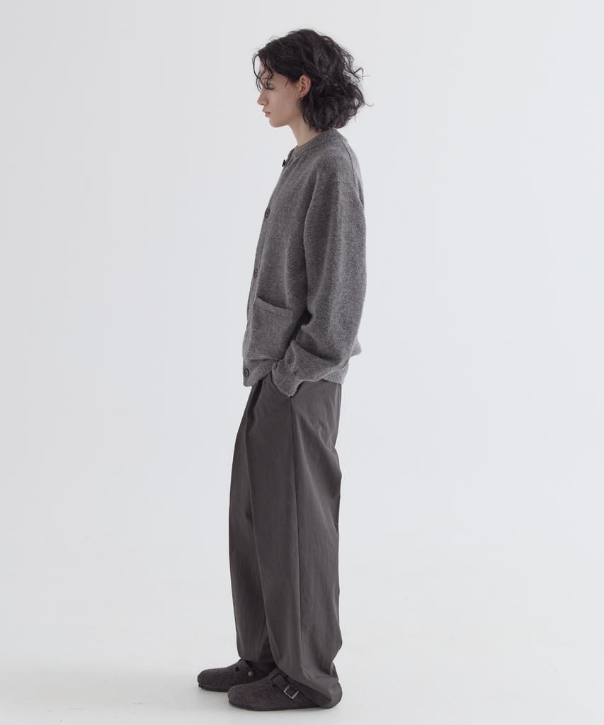 Ezio Melange Pocket Button Cardigan_Charcoal