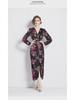 Elegantes Kleid mit Laternenärmeln und Print - Hochwertig, Leicht reifer Stil, Taillenbetont, Langer Rock für Frühlings- und Herbstabendgarderobe