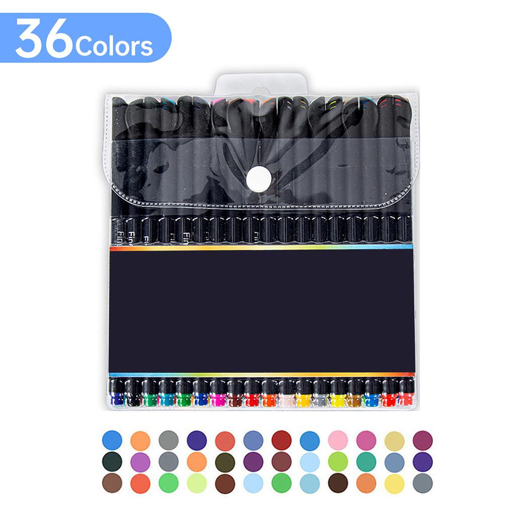 36 Color Fineliner Fine Point Pens 0.4mm Tip Markers for Journaling Writing Note Taking Calendar Agenda Adult Coloring