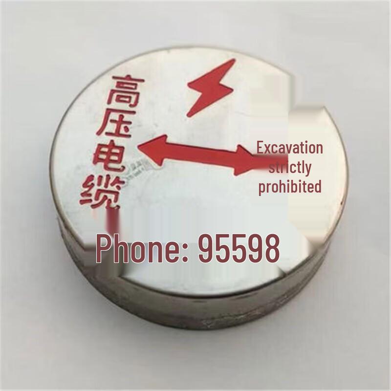 Free Cloud Stainless Steel Underground Cable Warning Sign