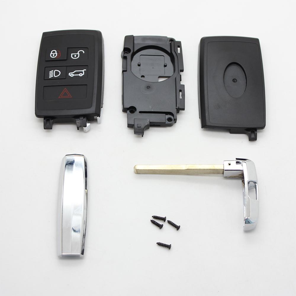 Cocolockey 5 Button Remote Key Shell for Range Rover Sport Evoque Vogue Velar for Land Rover Discovery 5 for Jaguar XE E-PACE XF