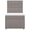 Box Spring Bed with Mattress Taupe 80x200 cm Fabric