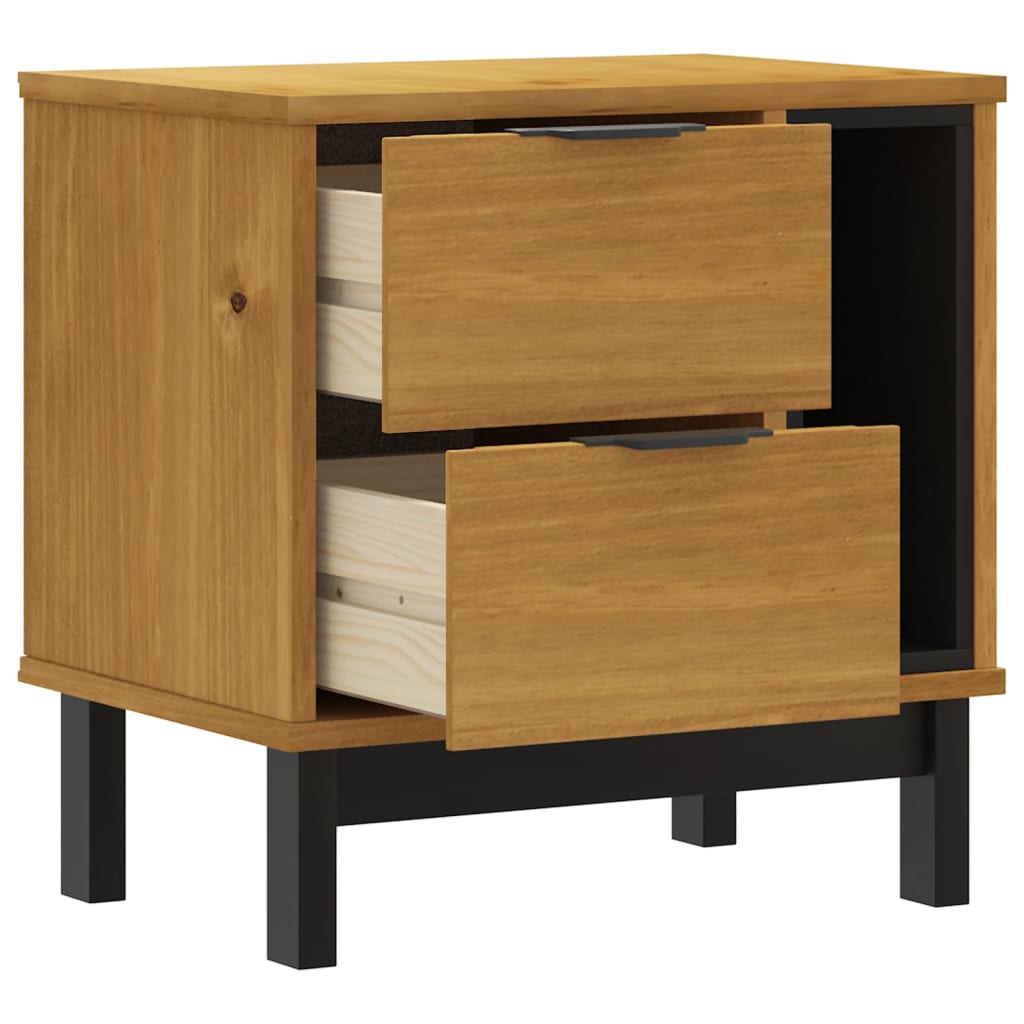 Vidaxl Szafka Nocna Flam, 49X35X50 Cm, Lite Drewno Sosnowe