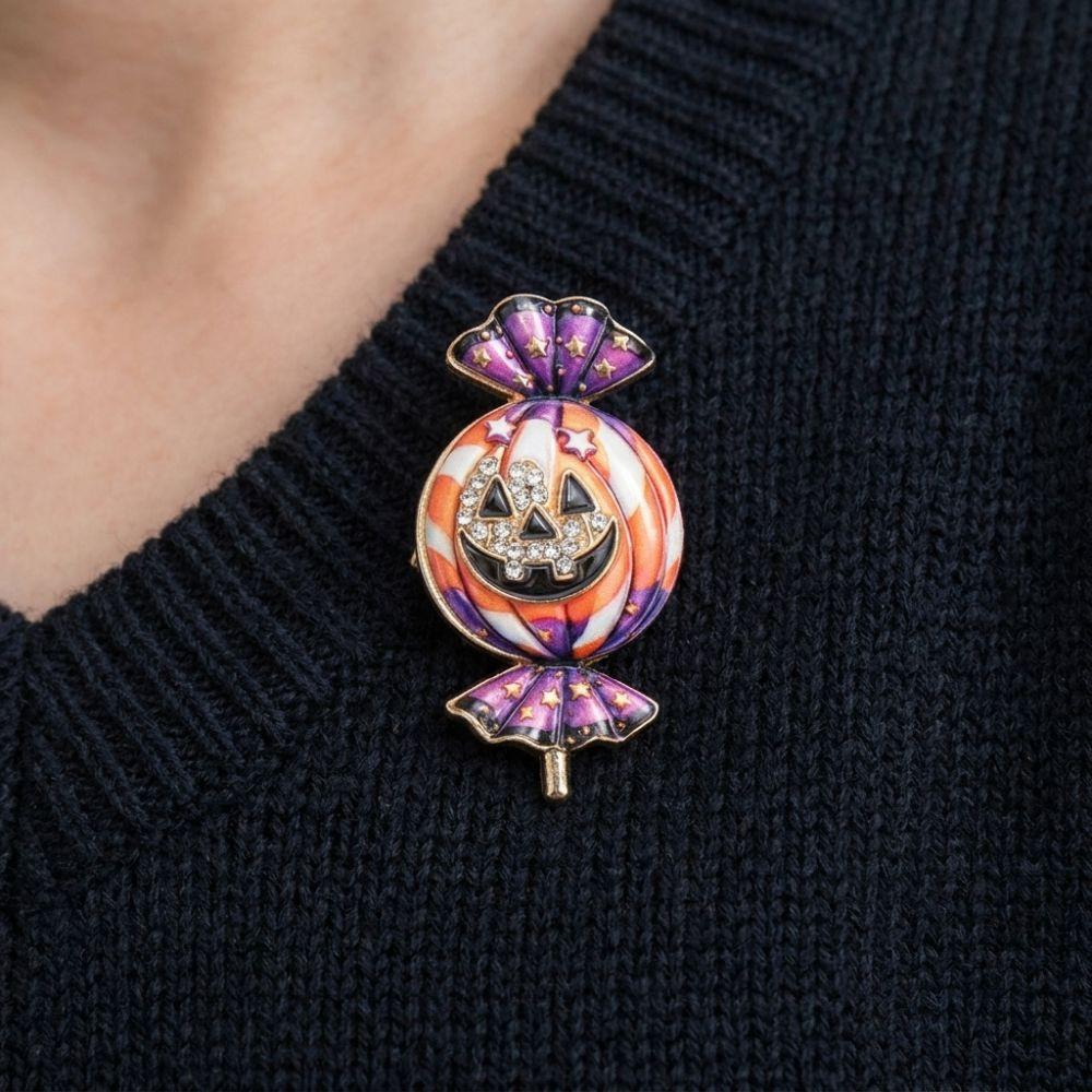 Zinc Zinc Alloy Candy Shaped Enamel Pin Cartoon Party Brooch Pin Gifts Halloween Party