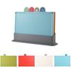 ZENO 4-piece Colored Cutting Board Set with Non-slip Index and Stand