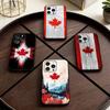 Canada Canadian Flag  Phone Case For iPhone 17,16,15,14,13,12,11 Plus,Pro Max,XS,Soft Silicone Black Cover