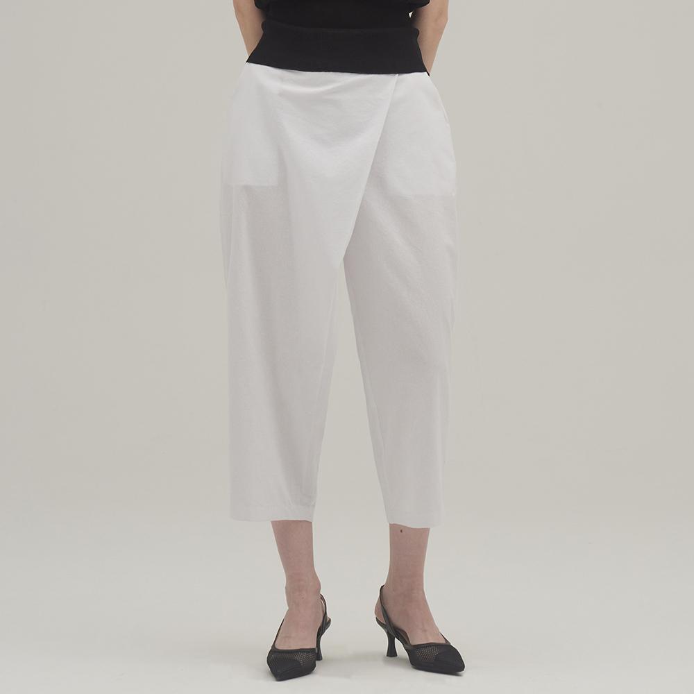 SIINVII Chic Wrap Cotton Elastic Waist Slacks_Svpt240401
