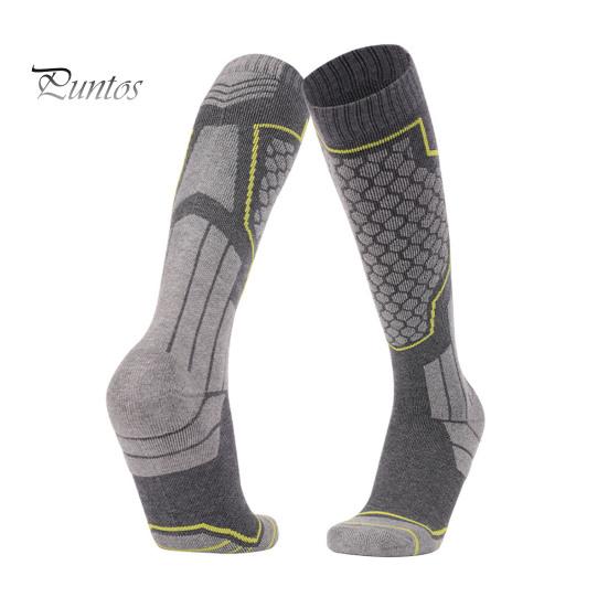 

Зимові лижні шкарпетки Високі до колін Теплі термошкарпетки для сноуборду Спортивні шкарпетки для холодної погоди на відкритому повітрі для катання на лижах Велоспорт L темно-сірий