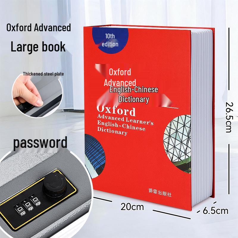 Creative Iron Book Safe: Password Protected Money Storage Box for Home or Office.