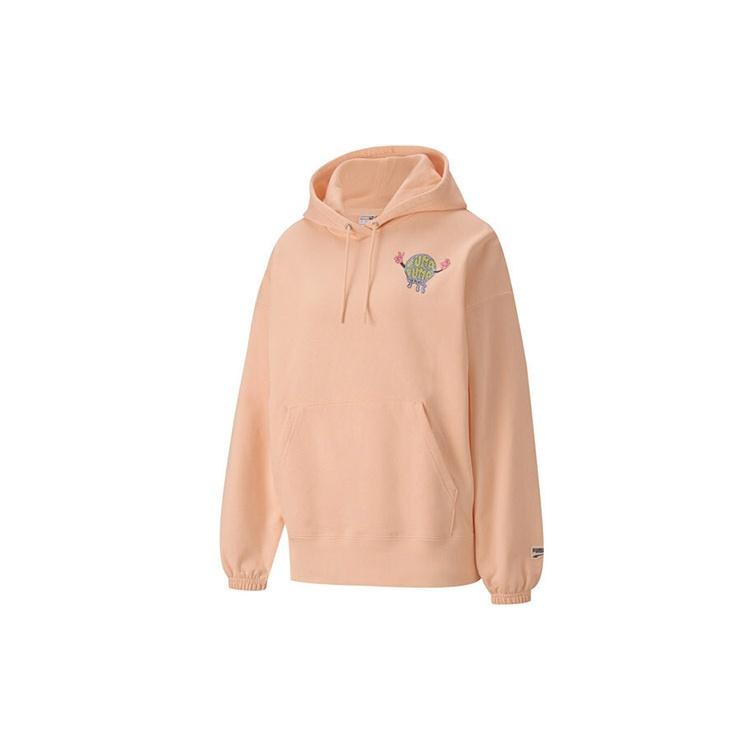 (WMNS) PUMA Downtown Graphic Printing Hoodie Orange Women s 533049-27 M