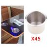 45 Pack Chrome Cup Drink Holder for Boat RV Truck Pontoon Trailer 68x55mm
