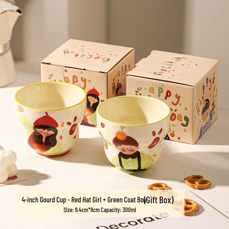 

JingJingRS Family of Four Gourd Ceramic Mug Gift Set