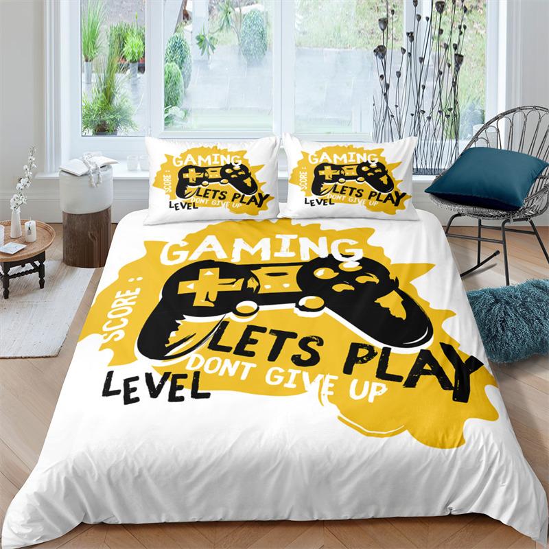 Boys Gamepad Duvet Cover Play Gamer Bedding Set Video Games Quilt Cover Twin King For Kids Teen Child Game Room Decor