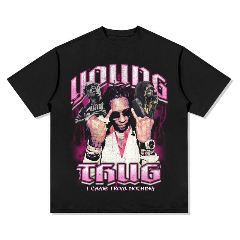 

Young Thug I Came From Nothing Graphic TShirt Unisexs Womens Y2K Cotton Durable Fashion Crew Neck Streetwear Tee S