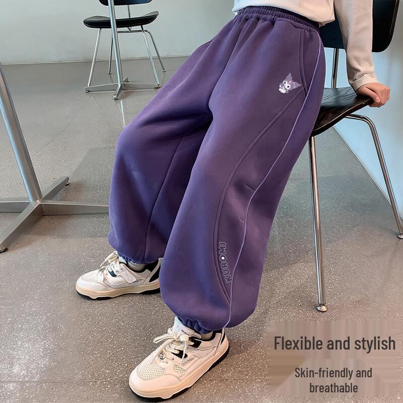 Hello Kitty Kuromi Collaboration Girls  Jogger Pants 140