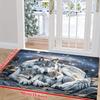 Decorative Galaxy Wolf Family Rug Mat Indoor Outdoor Starry Sky Pet Runner Mat Luxury Forest Living Room Entrance Area Decor