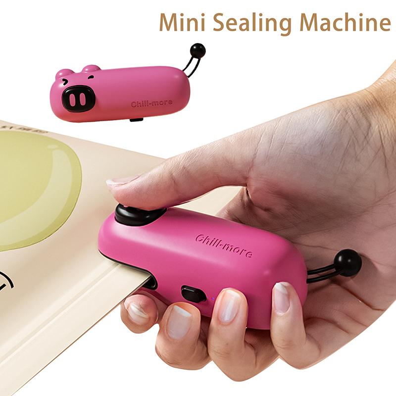 

Мини-запайщик пакетов, перезаряжаемый через USB, термозапайщик для пакетов со снеками, машина для запайки пищевых продуктов, магнитный дизайн, кухонные аксессуары 1Pc